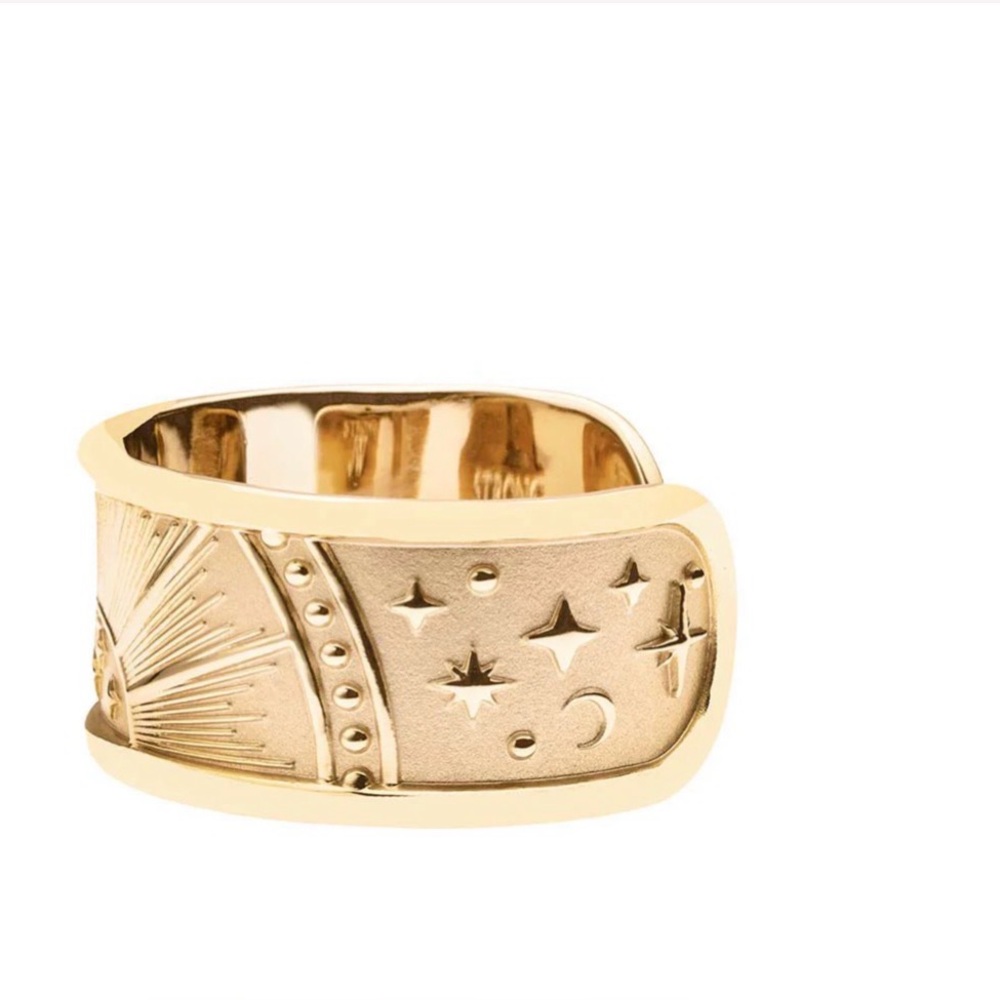 Jane Win Gold Strong Rising Sun Cuff Bracelet - Picture 2 of 8